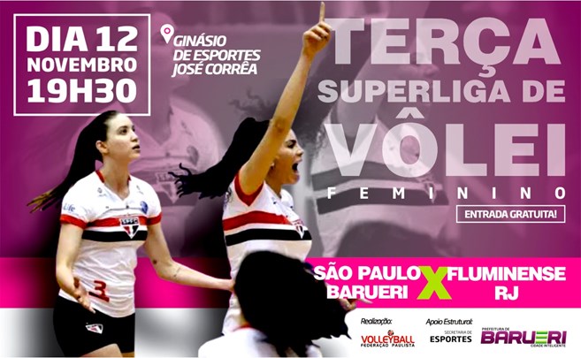Vôlei Feminino: São Paulo FC / Barueri x Fluminense