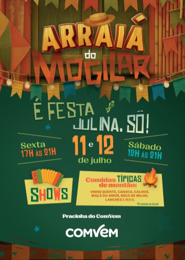 “Arraiá do Mogilar” celebra tradição com festa julina gratuita nos dias 11 e 12 de julho